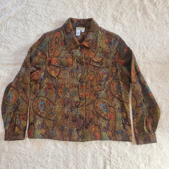 Coldwater Creek Jackets & Blazers - AUTUMN Colors BEADED Jacket from Coldwater Creek. Good CONDITION.